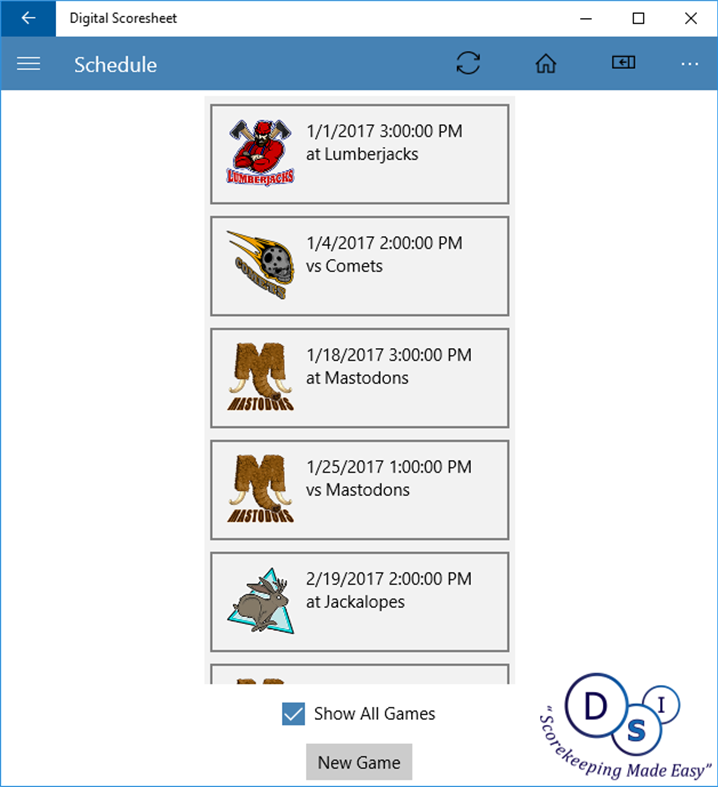 #2. Digital Scoresheet (Windows) By: Elegant Logic