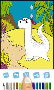 Paint dinosaurs for children. Dinosaurs game screenshot 2