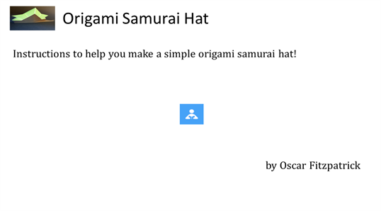 Origami Samurai Hat screenshot 1