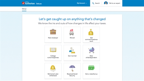 TurboTax Online Tax Return App Screenshot