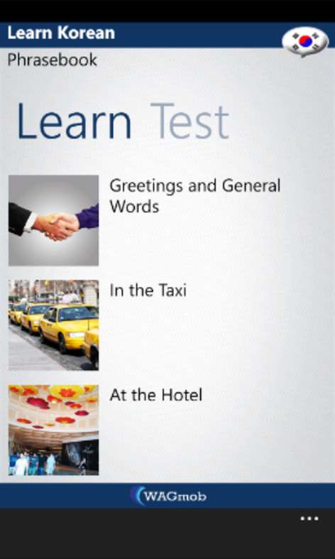 Learn Korean-Phrasebook Screenshots 1