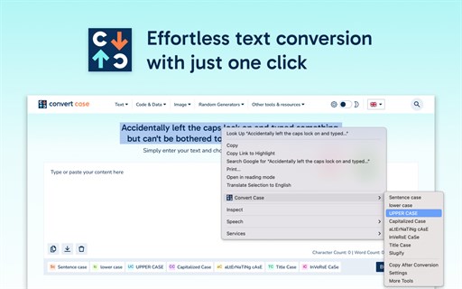 Convert Case — In-Place Text Case Converter