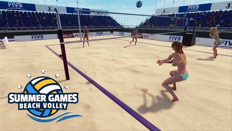 Beach volleyball game discount