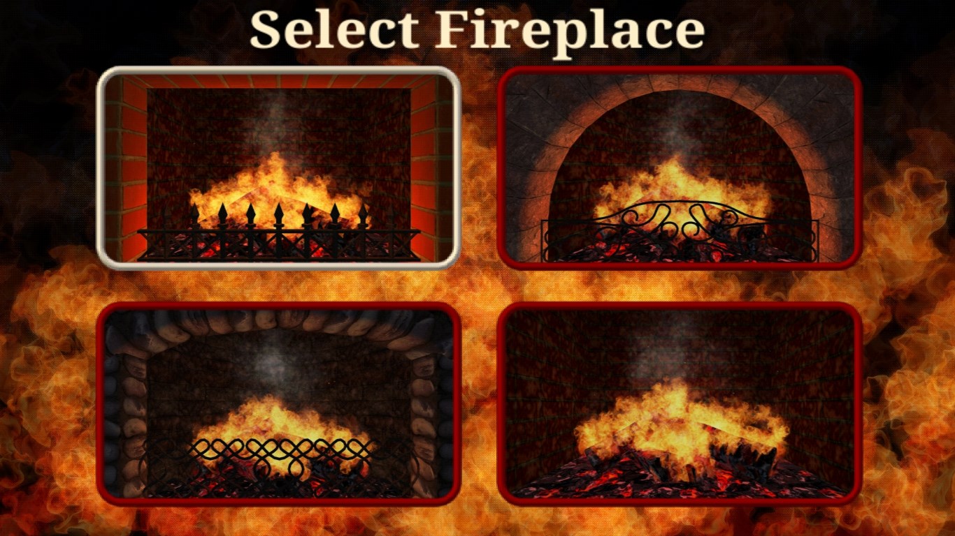 live fireplace screensaver