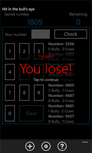 Bulls and Cows Free screenshot 2