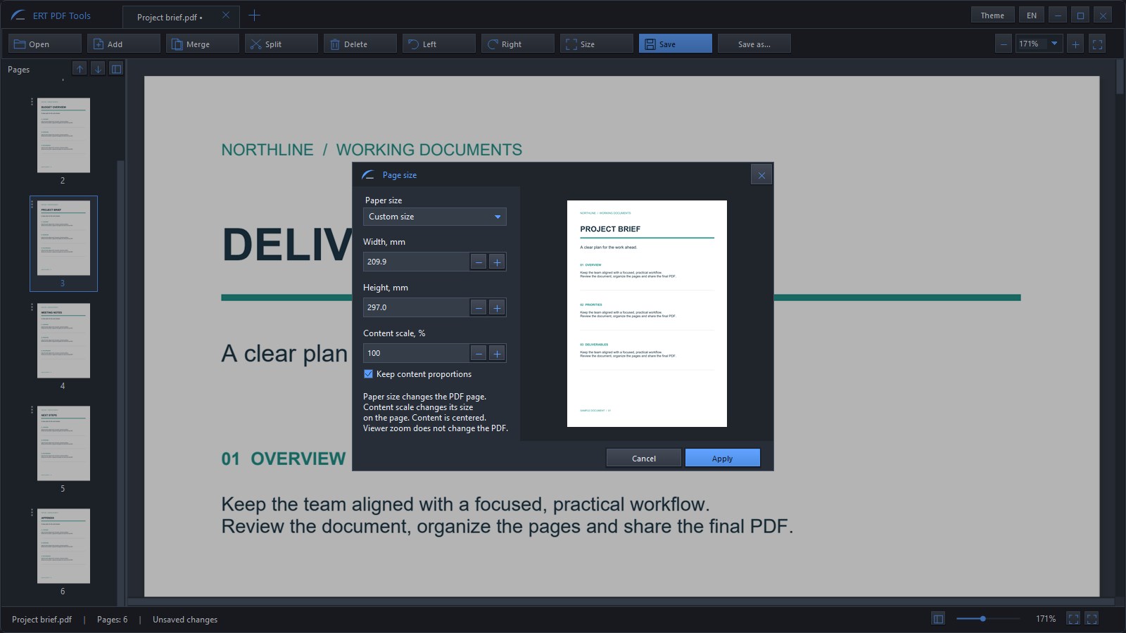 ERT PDF Tools — Merge & Split screenshot