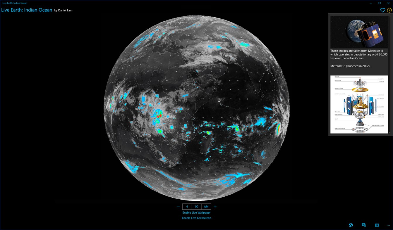 #5. Live Earth: Indian Ocean (Windows) By: Daniel Lam