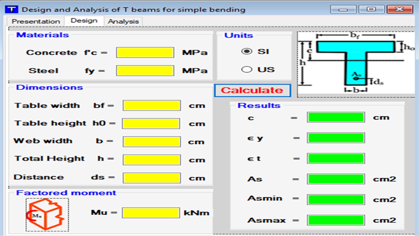 #2. Design & Analysis of T Beams for Simple Bending (Windows) 게시자: BSAIBES Engineering