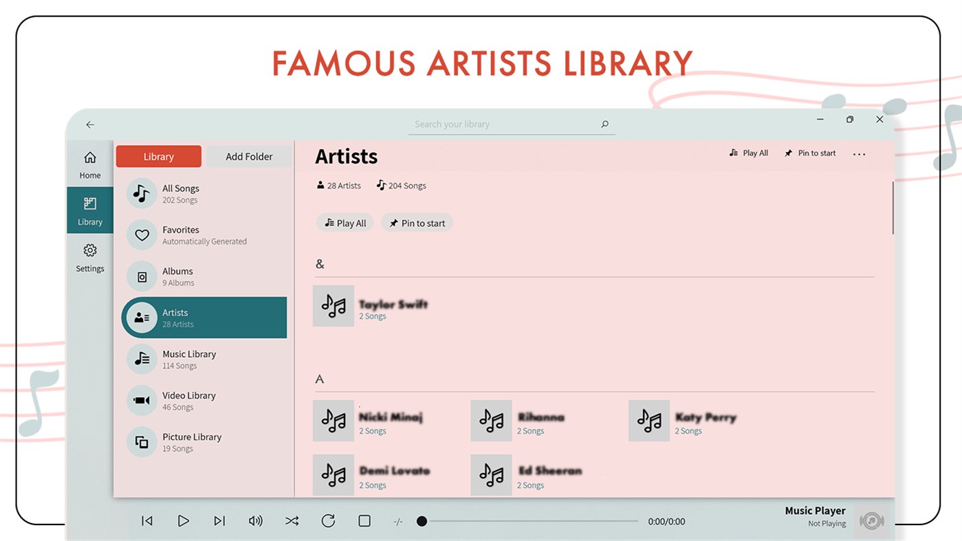 #6. Music Player - MP3 Audio Player (Windows) Ved: Picture Perfect Apps
