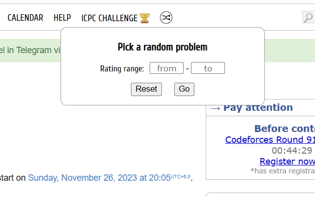 Codeforces Problem Picker