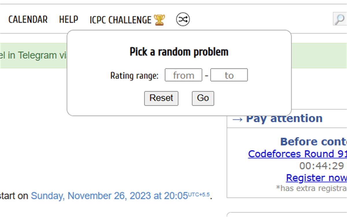 Codeforces Problem Picker