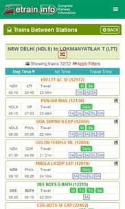 Indian Railways @etrain.info screenshot 2