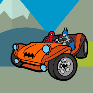 Superhero Cars Coloring Book Game