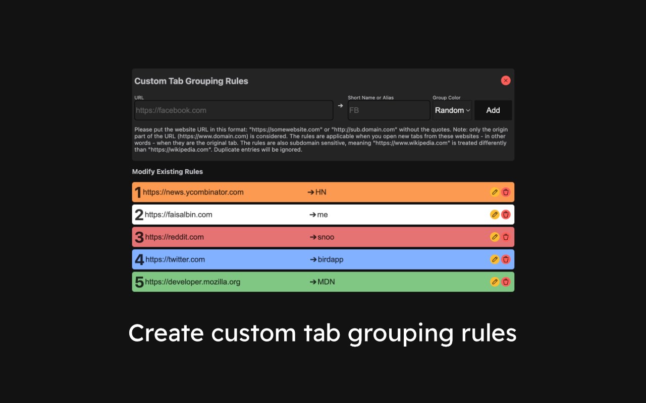 Tabius - Automatic Tab Grouping Assistant