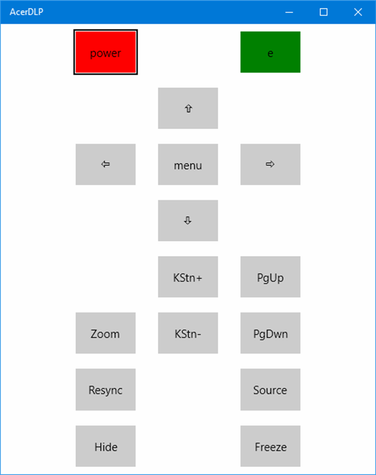 Acer DLP Remote (Windows) Με: PKar