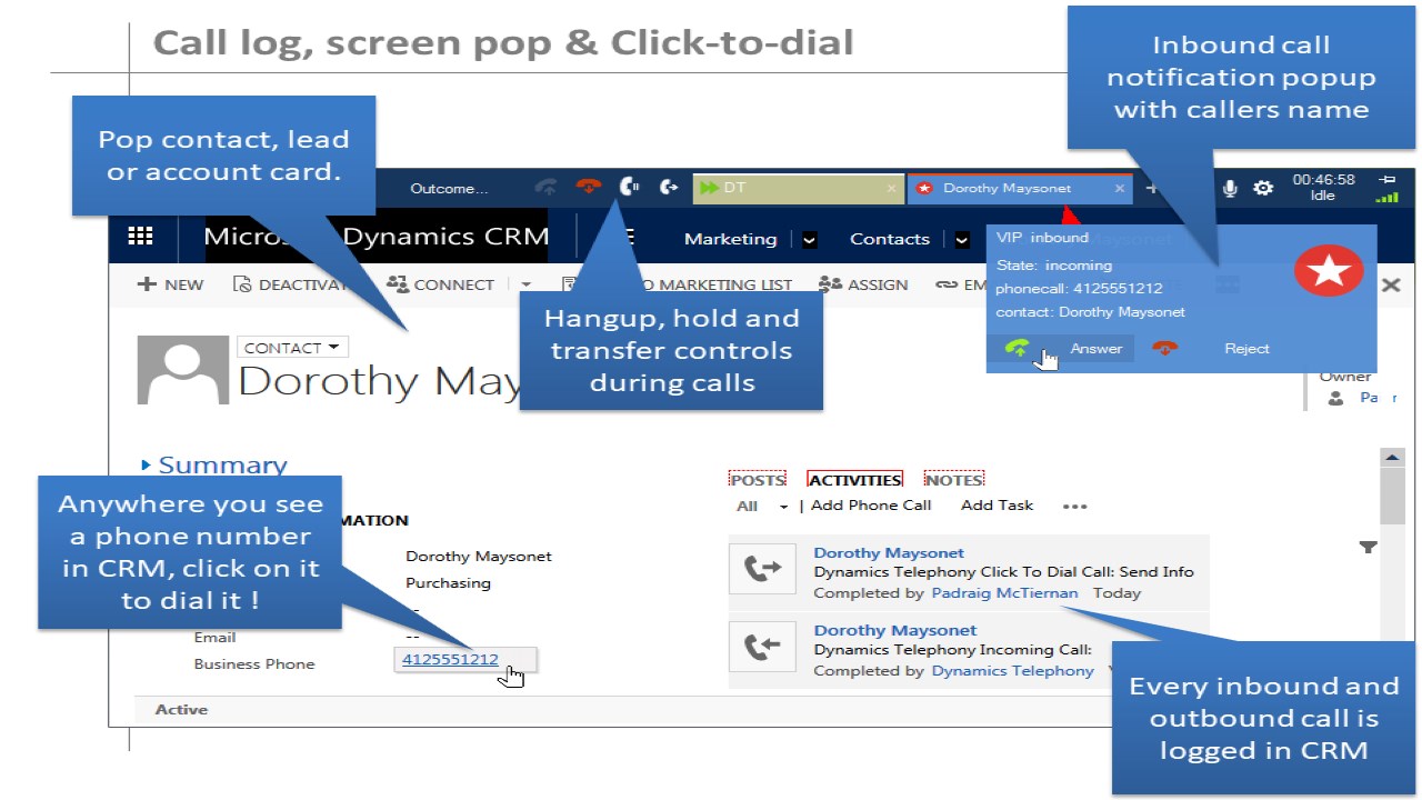 Snapshot 4 of Dynamics PHONE SYSTEM