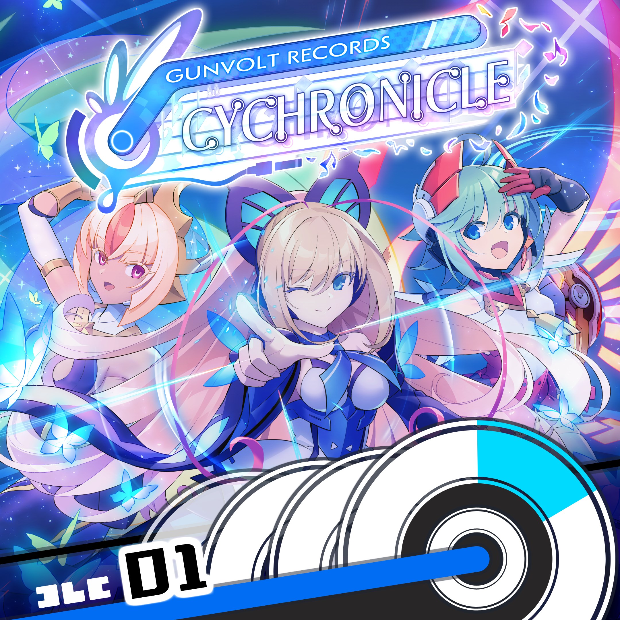 GUNVOLT RECORDS Cychronicle Song Pack 1 Lumen: "Rouge Shimmer","Parallel World","Glass Paradise","Last Wish"