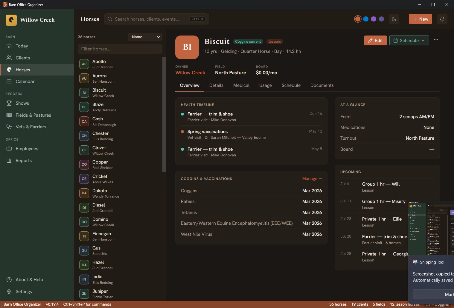 Barn Office Organizer screenshot