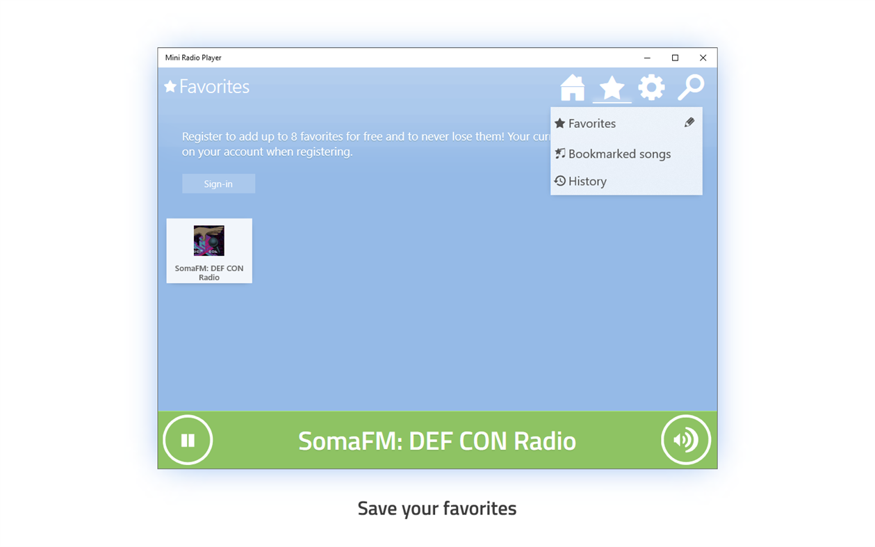 #4. Mini Radio Player (Windows) Podle: Mini Radio Player