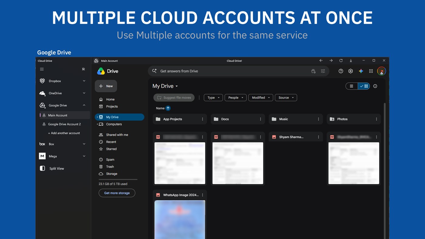 #1. Cloud Drive! : Cloud Storage with multi accounts (Windows) Od: Define Studio
