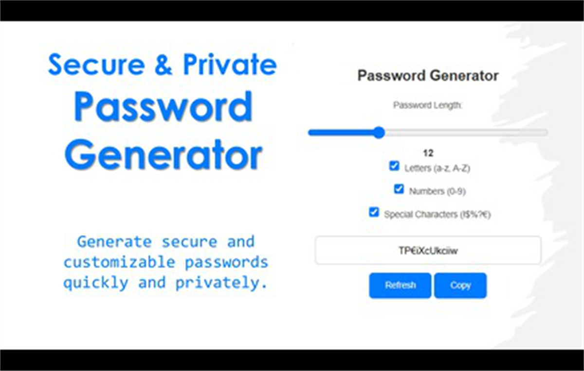 Secure & Private Password Generator