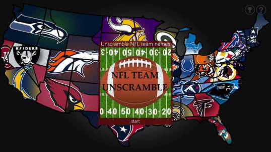 NFL Team Unscramble screenshot 1