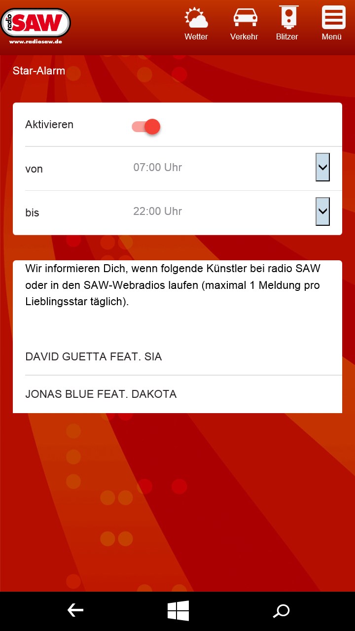 Captura 4 radio SAW 4.0 windows