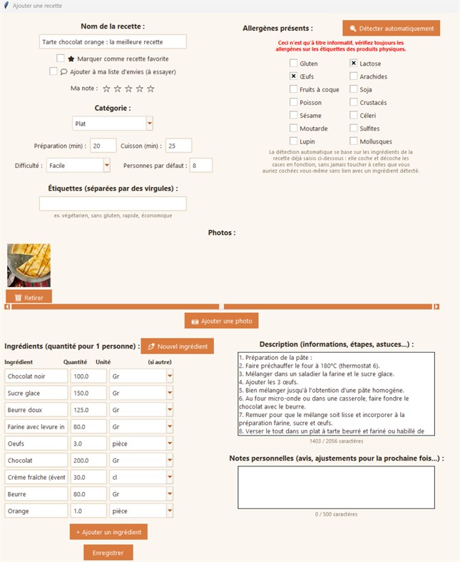 #2. Mes Recettes, Mes Courses (Windows) By: Majogari