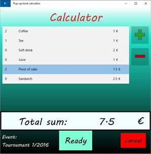 Pop-up kiosk calculator screenshot 4