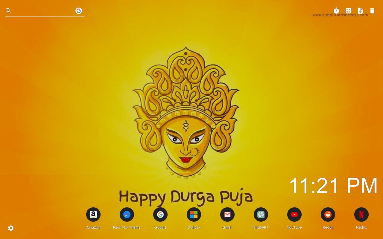 Happy Durga Puja Wallpaper New Tab
