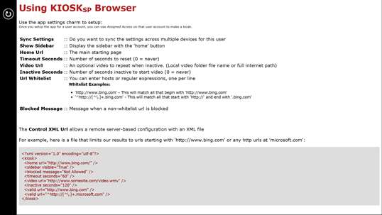 KIOSK SP Browser screenshot 2