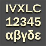 Decimal/Latin/Greek, Numerals Conversion