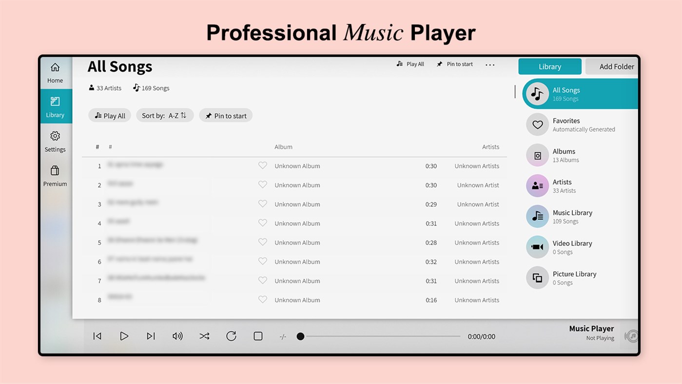 #3. Music Player - Audio Player & Bass Booster (Windows) By: Sandpiper Studio