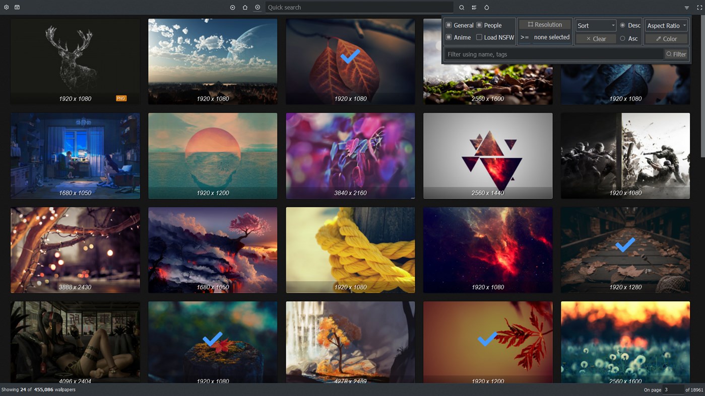 #1. Wonderwall Wallpaper Manager (Windows) 由: keshavnrj