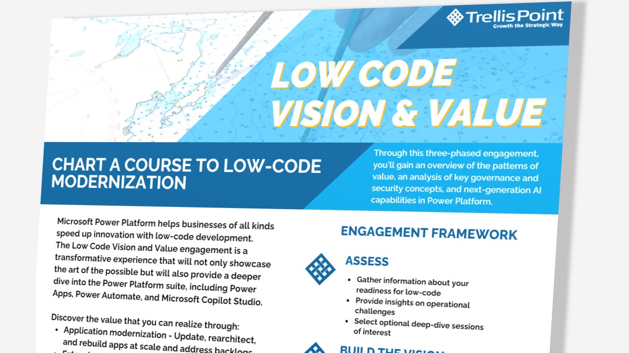 Snapshot 2 of Low Code Vision and Value: 2 Week Workshop