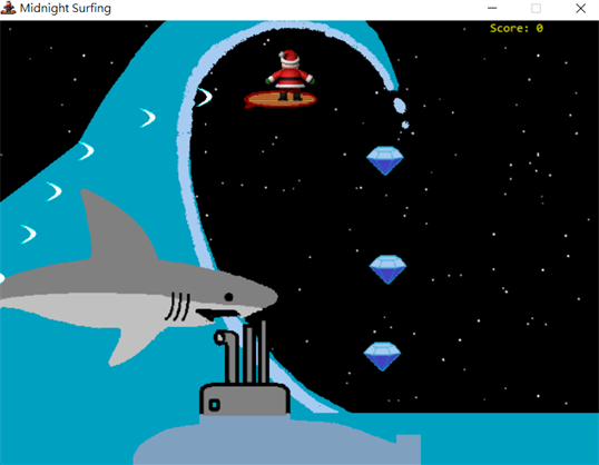 Santa Midnight Surfing screenshot 1