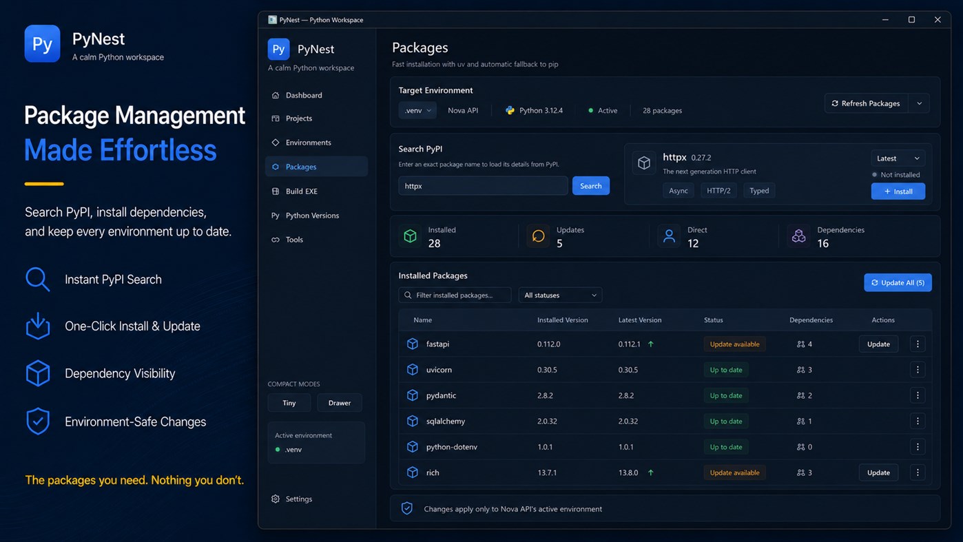 #4. PyNest - Smart Python Toolkit (Windows) Od: Aria Vision