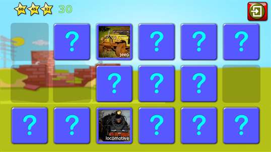 Kids Cars and Trucks Logic and Memory Puzzles - teaches children the letters of the alphabet and counting screenshot 3