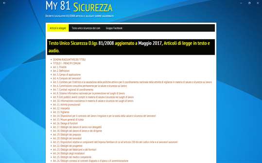 My81 Testo unico Sicurezza Lavoro screenshot 2