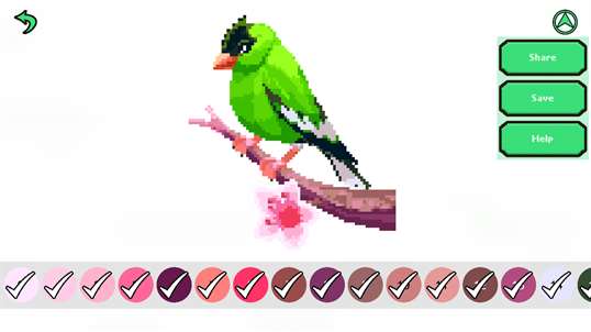 Birds Color by Number: Pixel Art, Sandbox Coloring screenshot 6