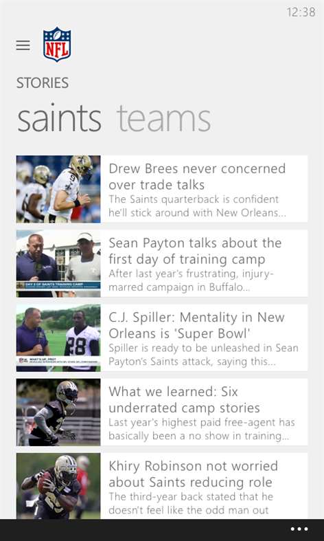 NFL Mobile Screenshots 1