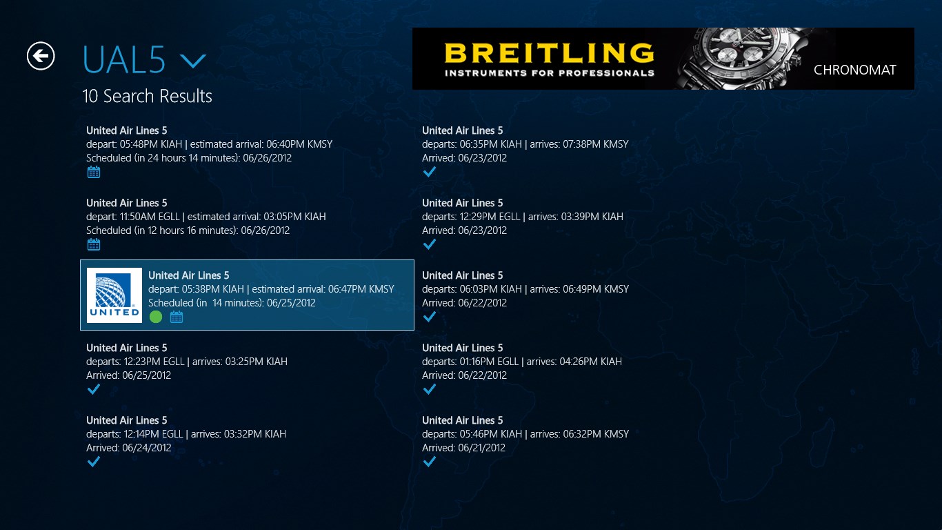 FlightAware for Windows 10