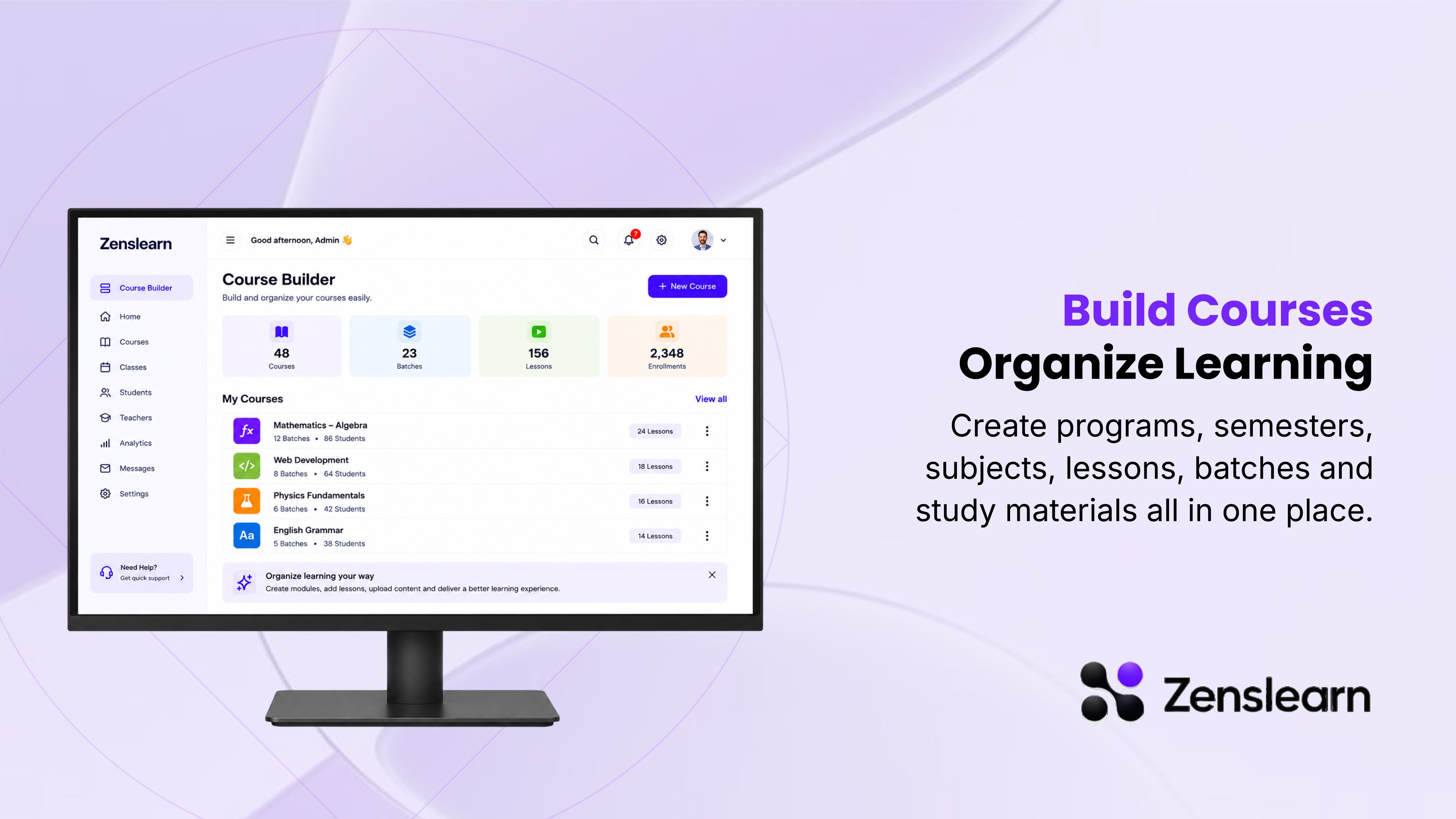 Zenslearn LMS screenshot