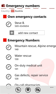 Emergency numbers screenshot 3