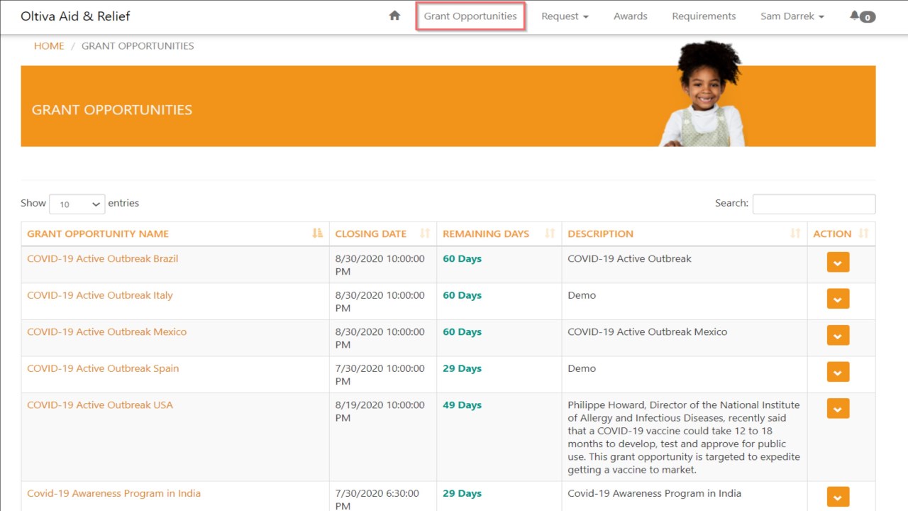 Snapshot 4 of Avanade Grant Making Solution FY24