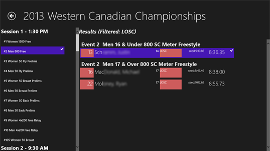 Swim Meet Results screenshot 4