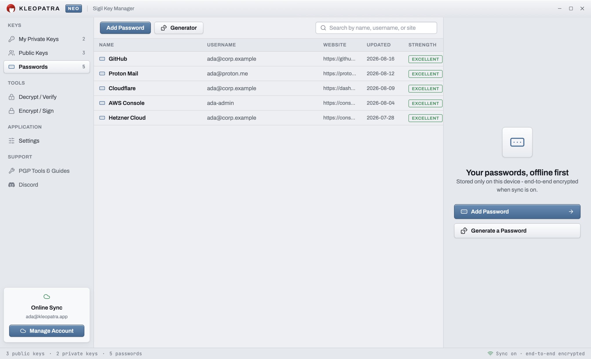 Kleopatra Neo screenshot