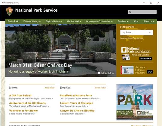 Unofficial National Park Service screenshot 1