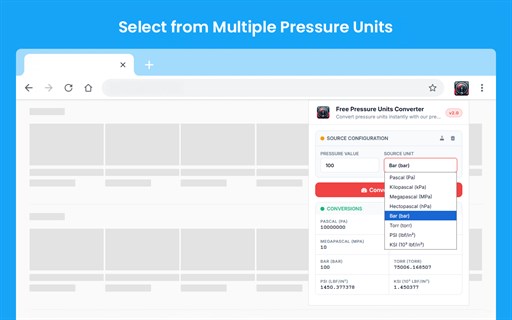 Free Pressure Units Converter Stats, Downloads & Safety Check | Chrome ...