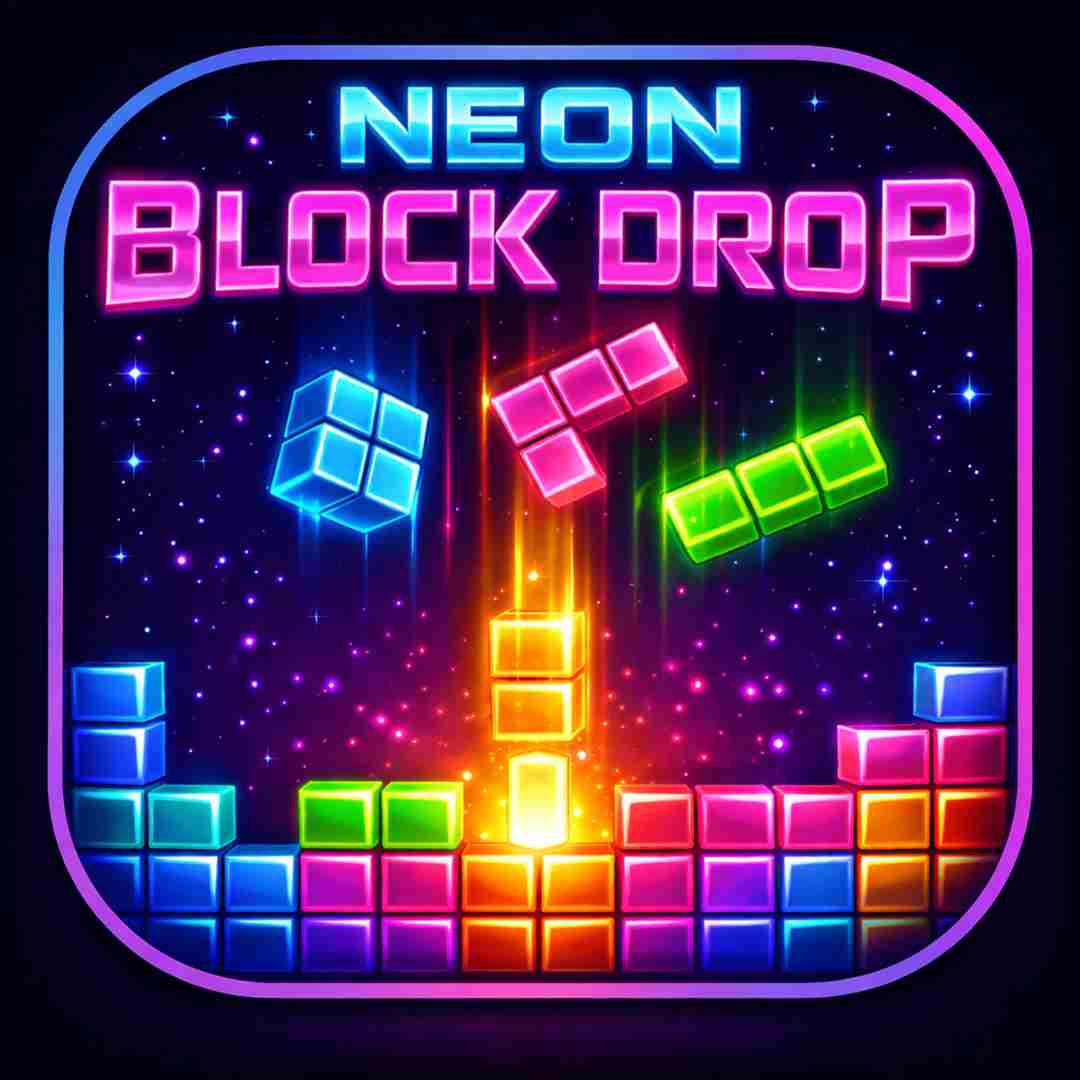Neon Block Drop X